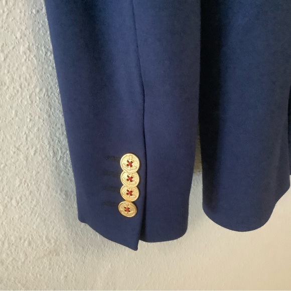 J. McLaughlin Navy Blue Warrington Double-Breasted Blazer - Picture 8 of 10